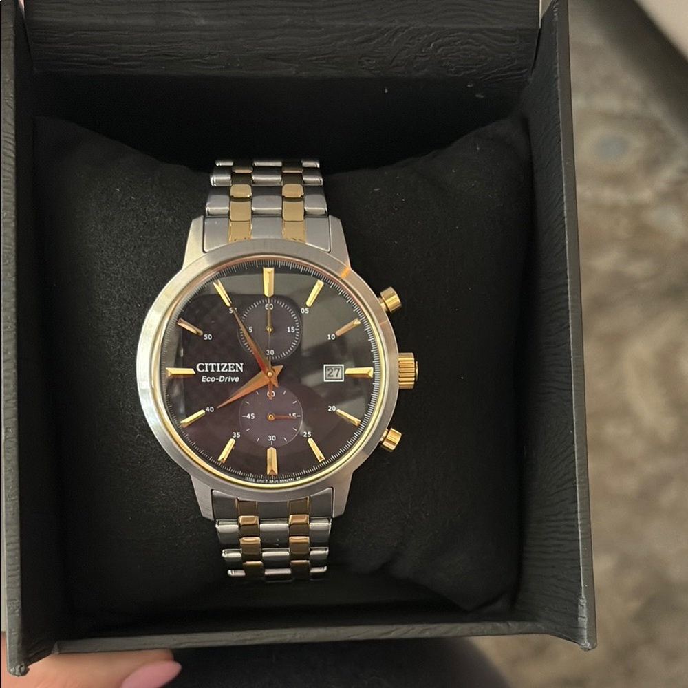 Citizen Eco-Drive Gold and Silver Chronograph Watch